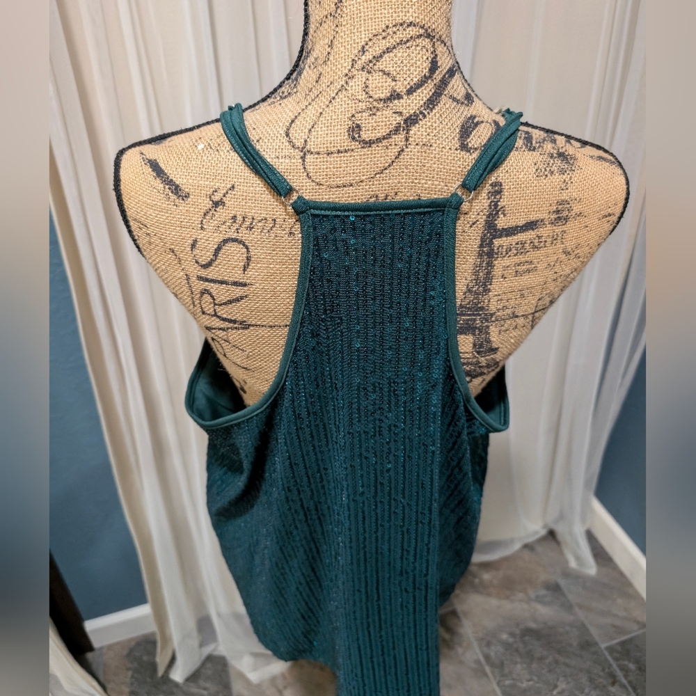 Green Sequin Racerback Tank - Picture 6 of 6